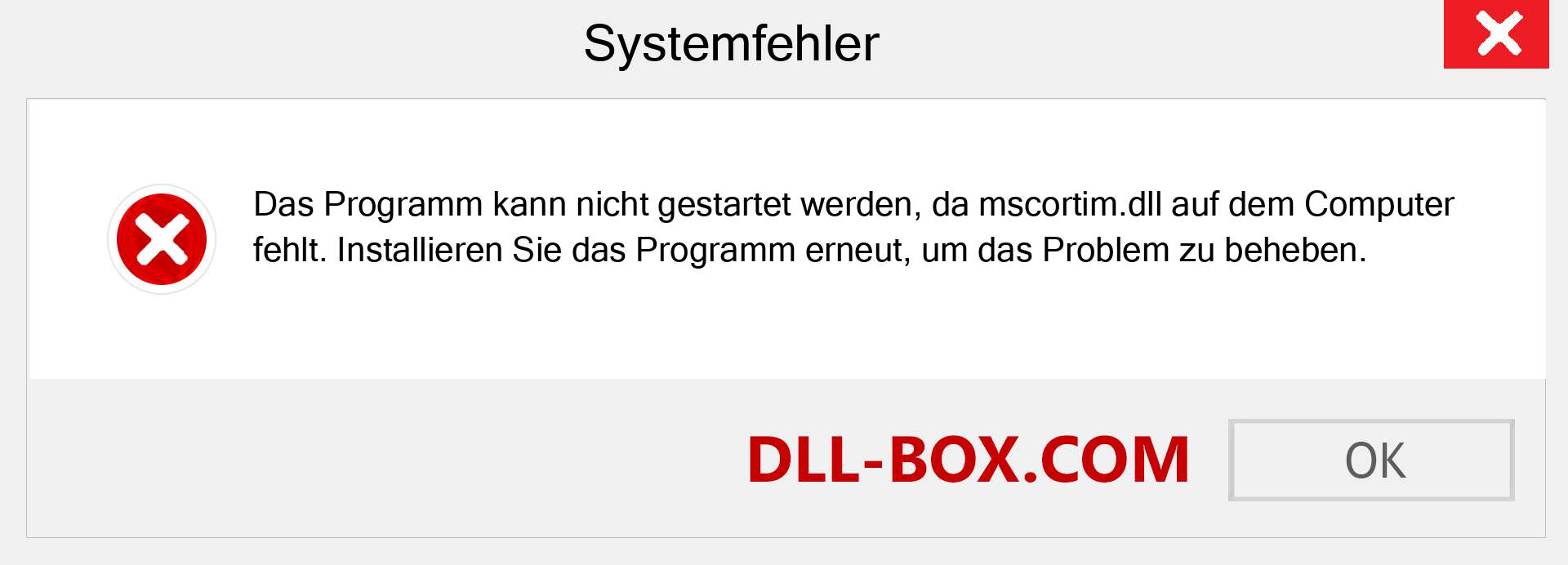 mscortim.dll-Datei fehlt?. Download für Windows 7, 8, 10 - Fix mscortim dll Missing Error unter Windows, Fotos, Bildern